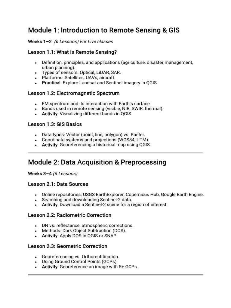 Fundamental of Remote Sensing and GIS | PDF | Remote Sensing ...