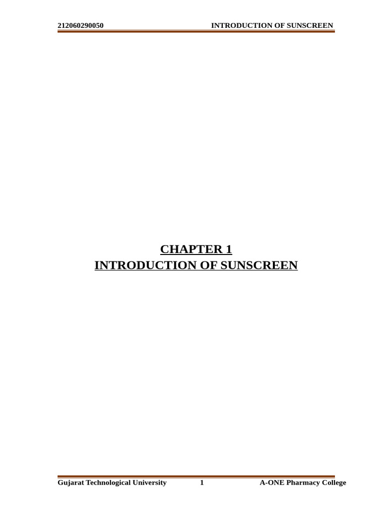 HERBAL SUNSCREEN REPORT PART-2 Semester-8 | PDF | Sunscreen | Ph