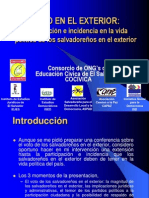 Voto en El Exterior Ramón Villalta en Presentación Salvadoreños en el  Exterior Sept 2003