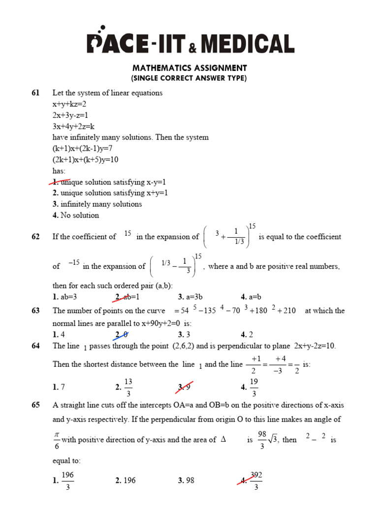 Maths Assignment 2 | PDF | Line (Geometry) | Cartesian Coordinate System