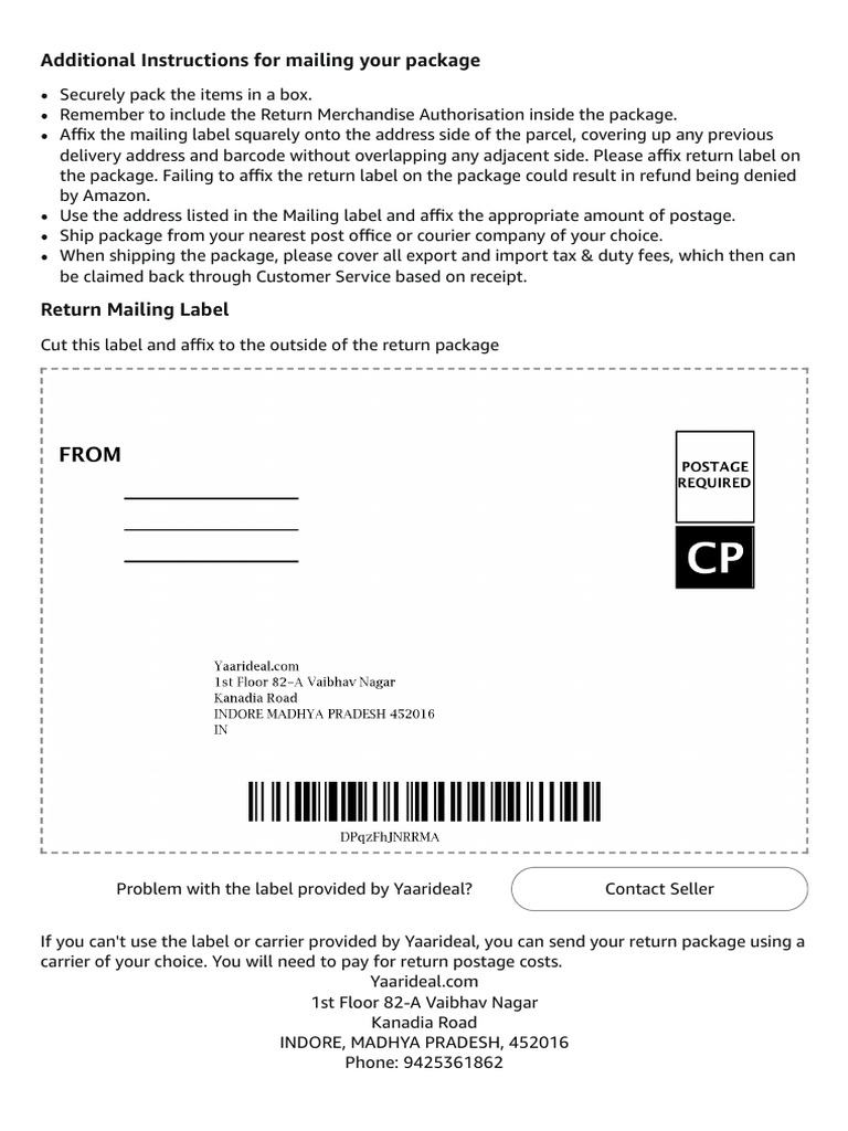 Online Return Center | PDF