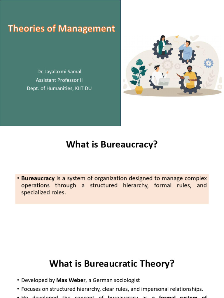 Theories of Management 3 | PDF | Employment | Bureaucracy