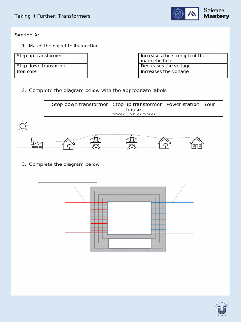 P5.2.9 Taking It Further Transformers Worksheet | PDF | Transformer ...