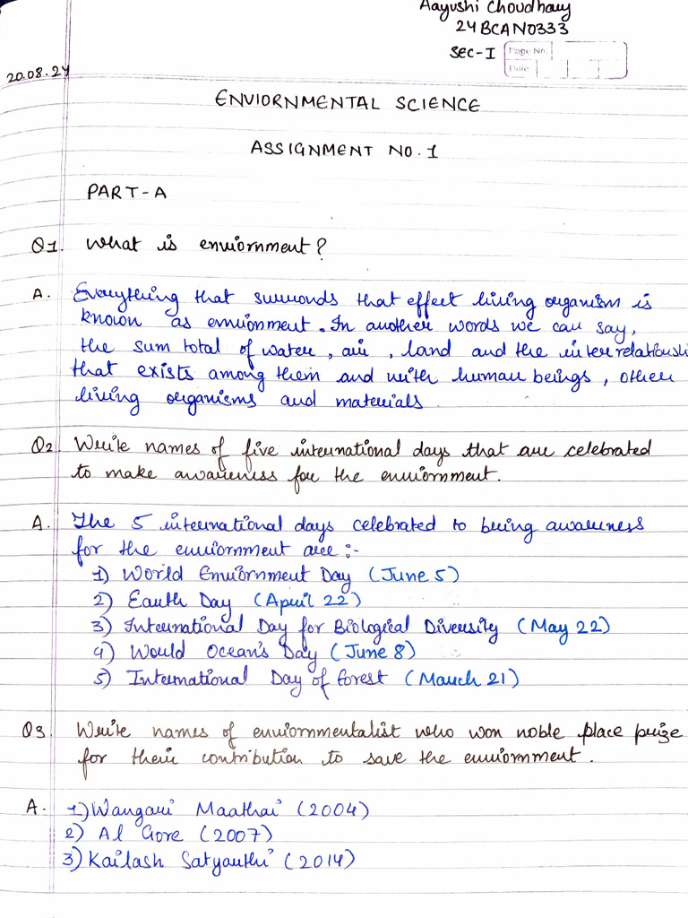 EVS Assignment 1 | PDF