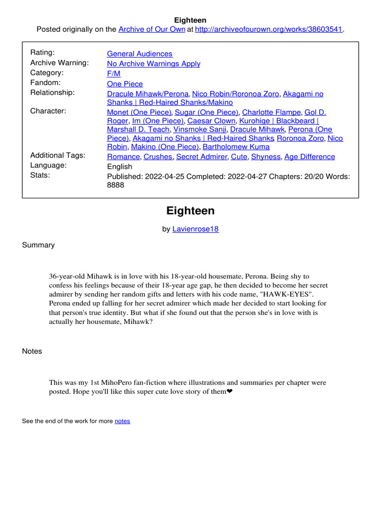Eighteen | PDF