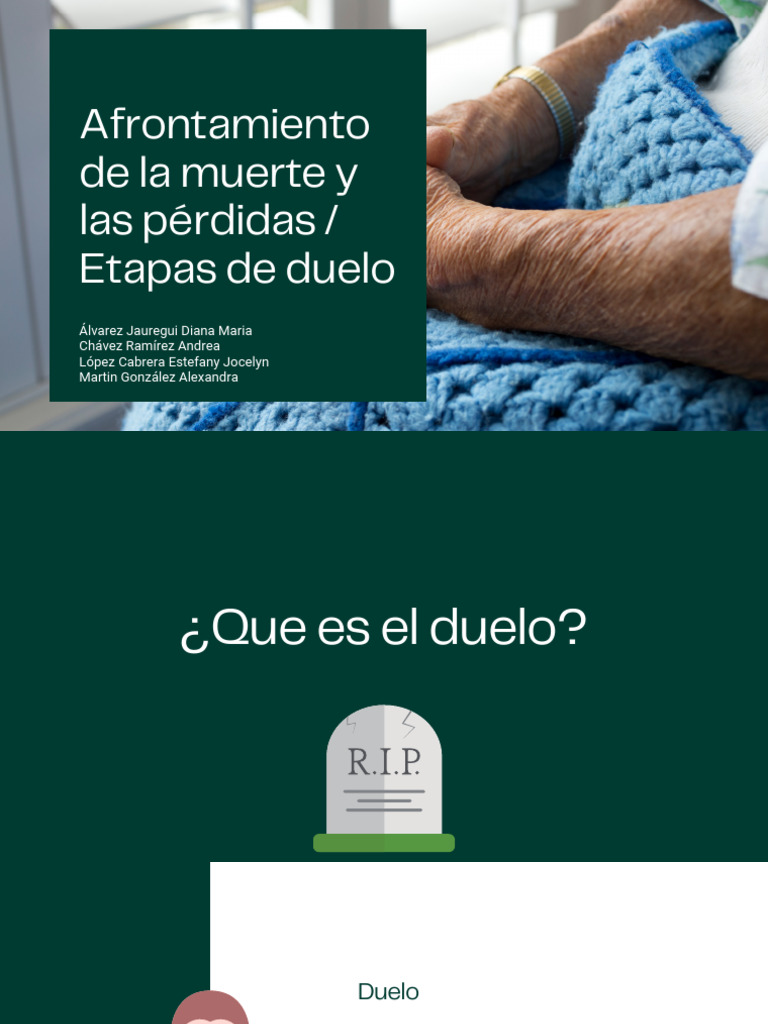 Afrontamiento de La Muerte y Las Perdidas Etapas de Duelo | PDF | Dolor ...