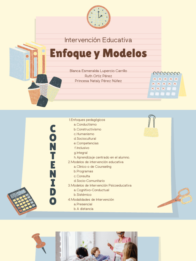 Enfoque y Modelos de La Intervención Educativa PDF | PDF | Aprendizaje ...