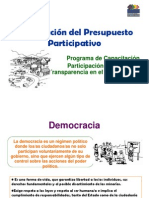 Formulación del Presupuesto Participativo