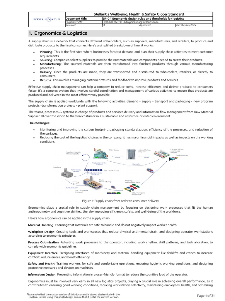 ER-04 Ergonomic Design Rules and Thresholds For Logistics v1.1 | PDF ...