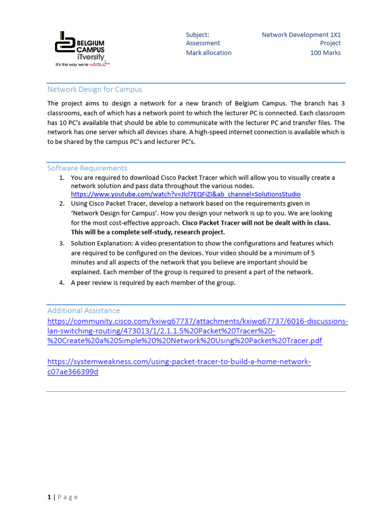 Project 2023 NWD 1X1 (Network Proposal) | PDF | Computer Network | Ip ...