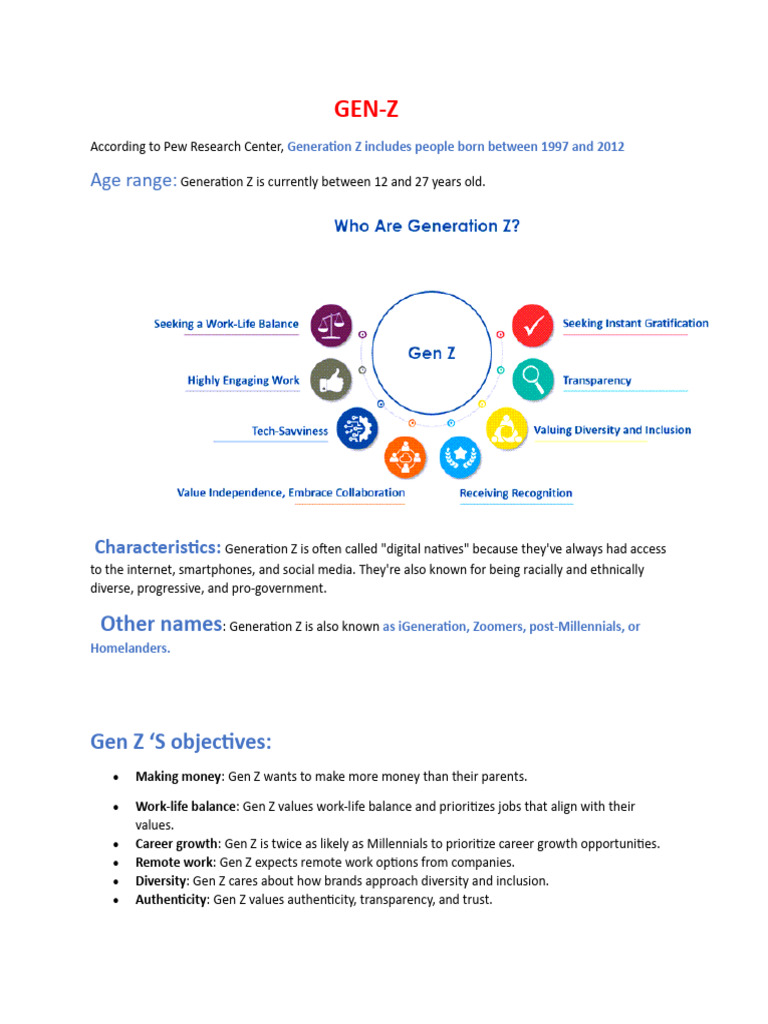 Gen Z | PDF | Employment | Millennials