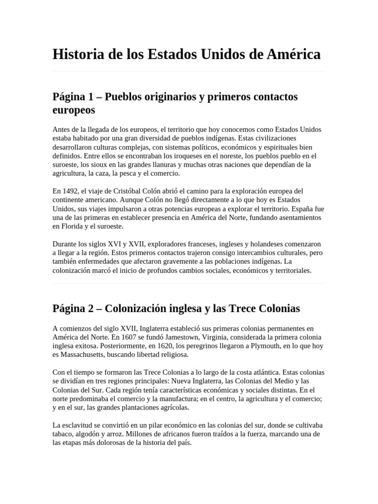 Historia de Estados Unidos | PDF | Guerra civil americana | Los Estados ...