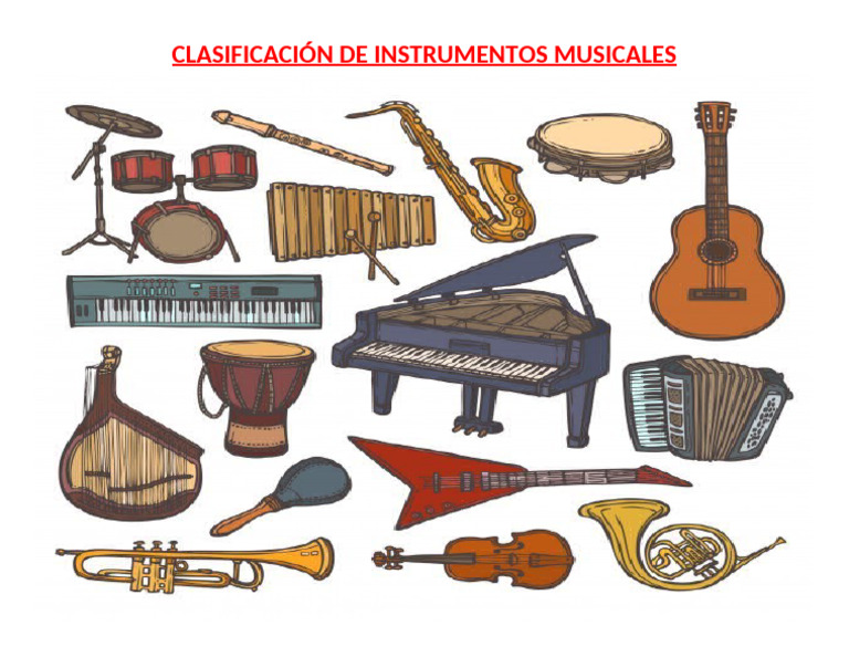 Clasificación de Instrumentos Musicales 1ros | PDF