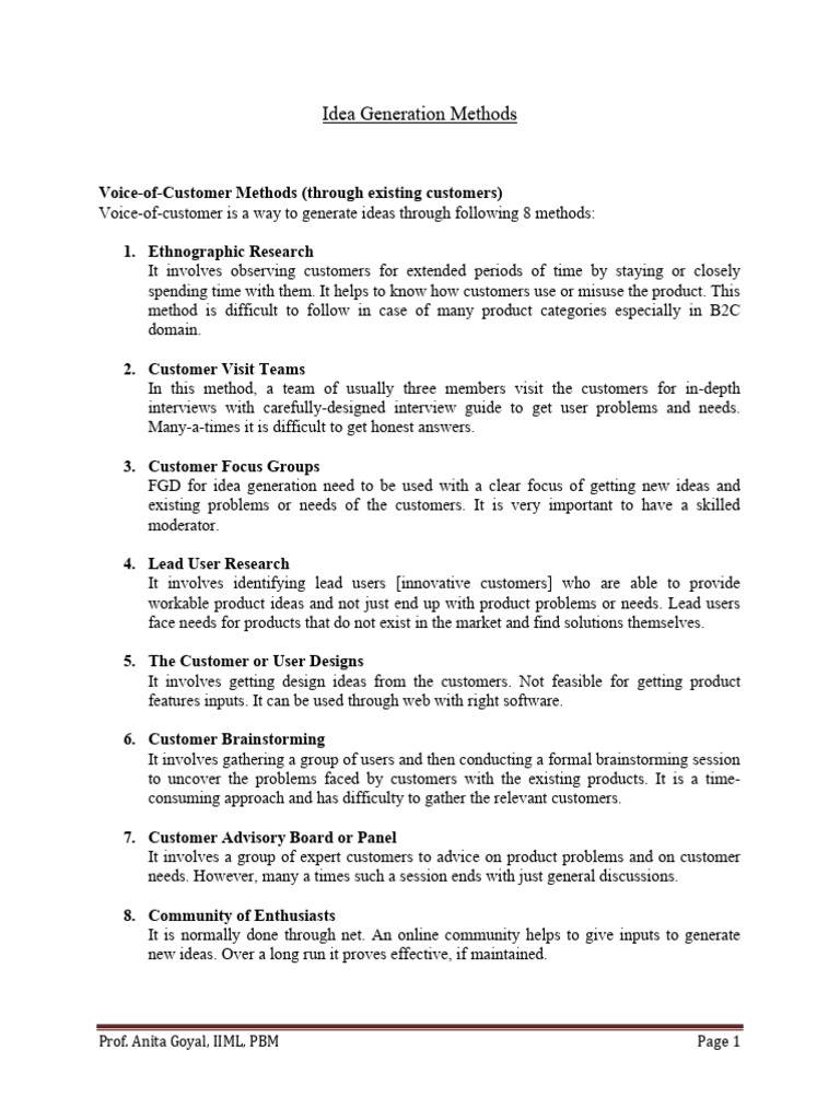 Handout Session 5 (1) | PDF | Innovation | Brainstorming