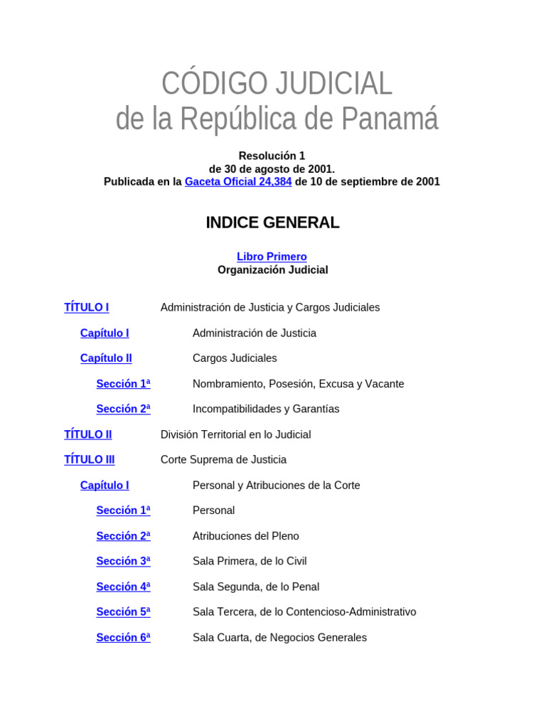 Código Judicial (4007) | PDF | Judicaturas | Juez