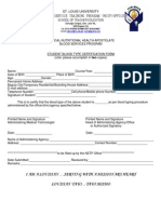 SLU NSTP Form 8- Blood Type Certification Form