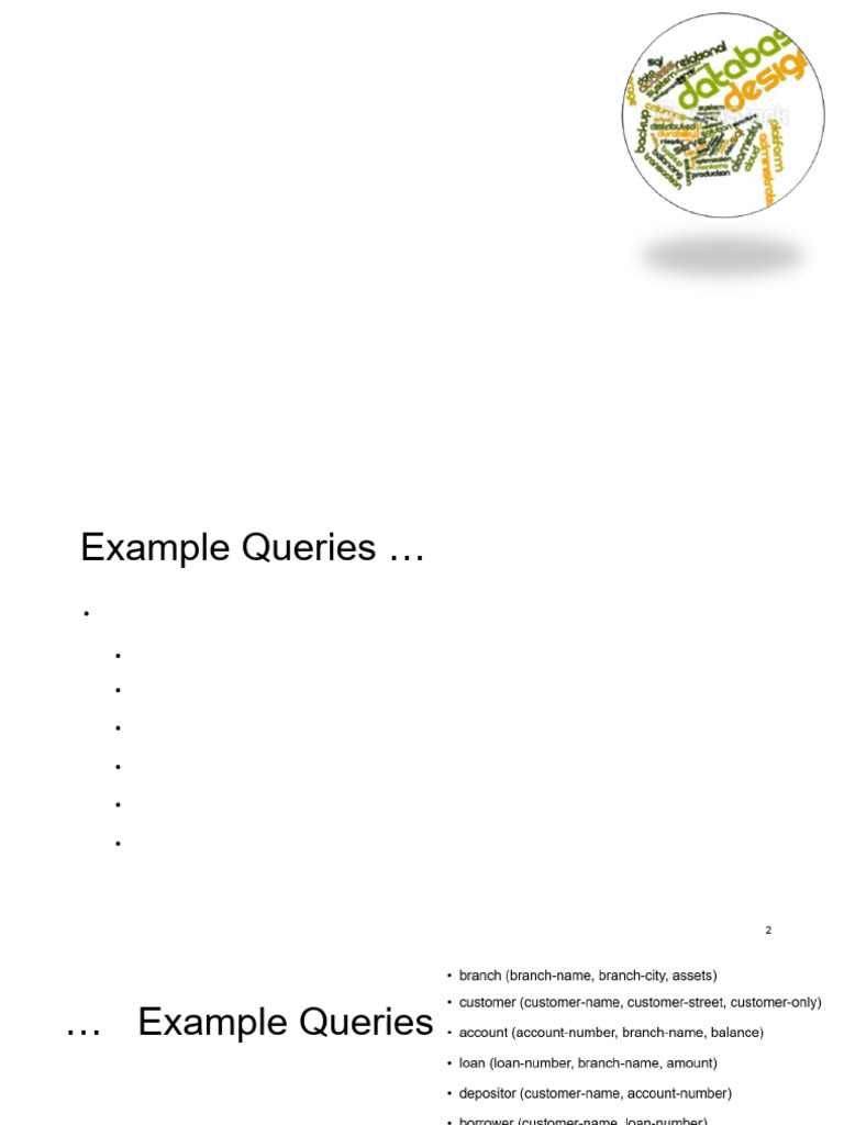 Lecture 16 Relational Algebra Examples | PDF | Loans | Banking