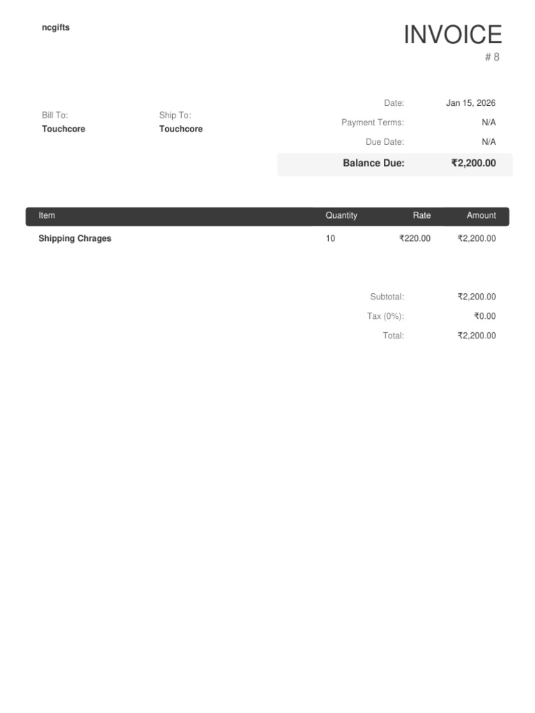 Invoice 8 | PDF