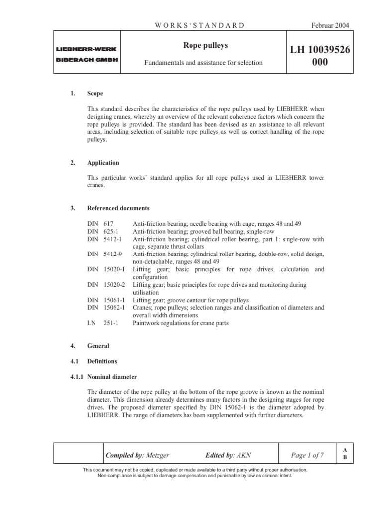 04.rope Pulley en | PDF | Bearing (Mechanical) | Rope