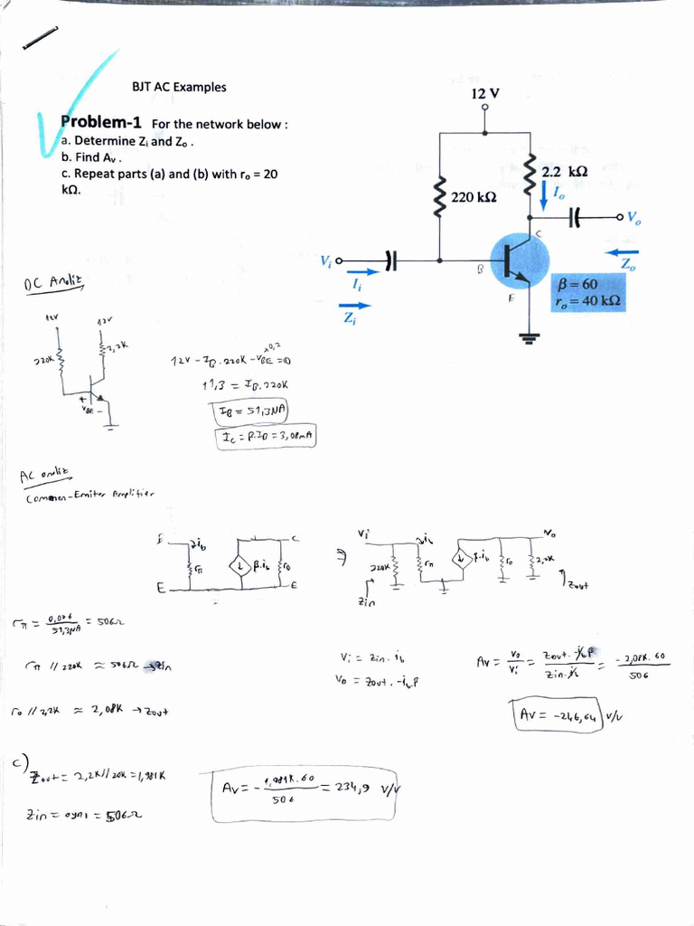 Analog 1 BJT Examples Çözümleri | PDF | Computer Engineering ...