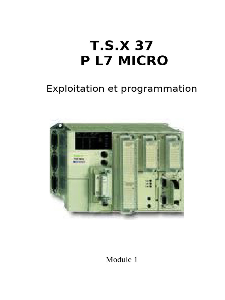Guide TSX 37 PL7 Micro | PDF | Entrée/Sortie | Programmation informatique