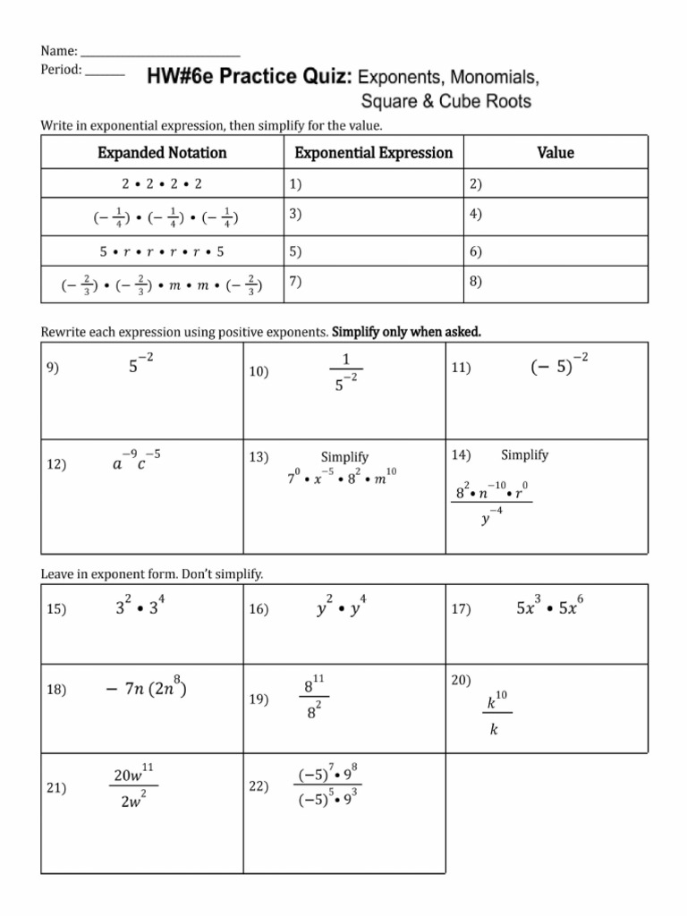 HW#6e Practice Quiz | PDF