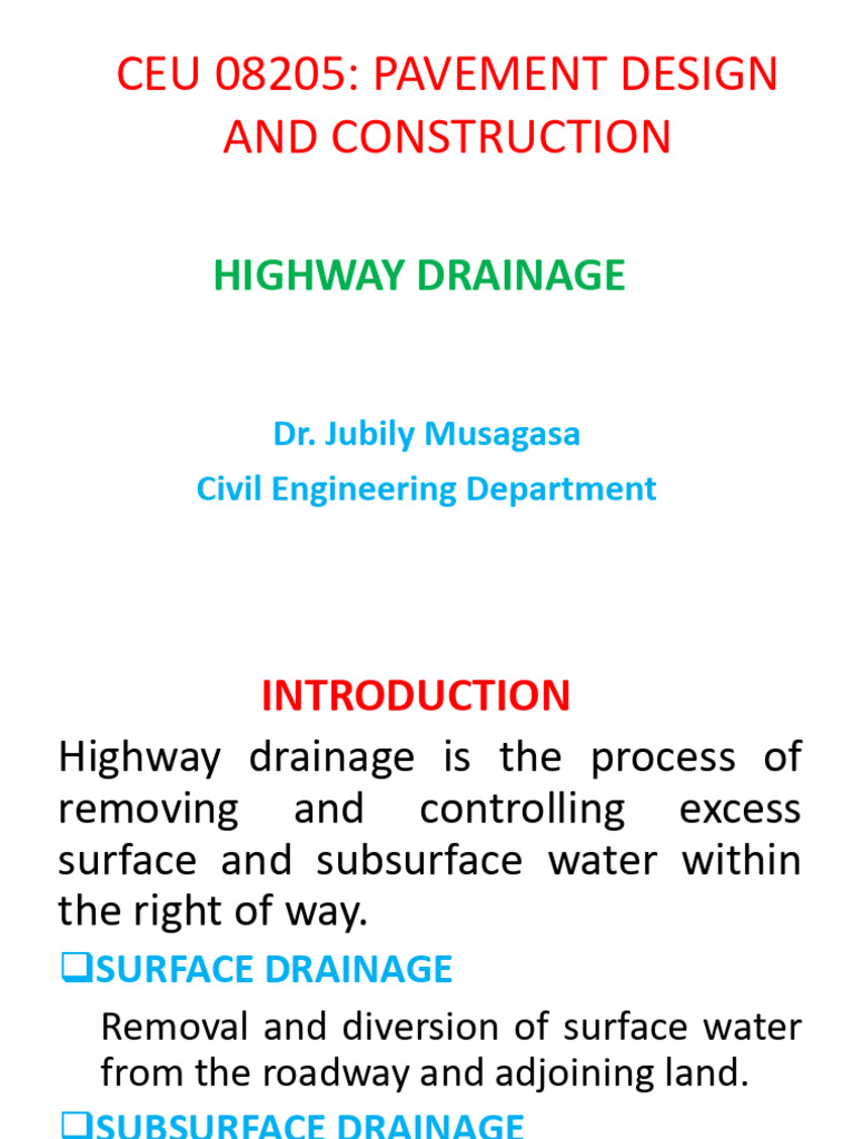 Highway Drainage | PDF | Drainage Basin | Surface Runoff