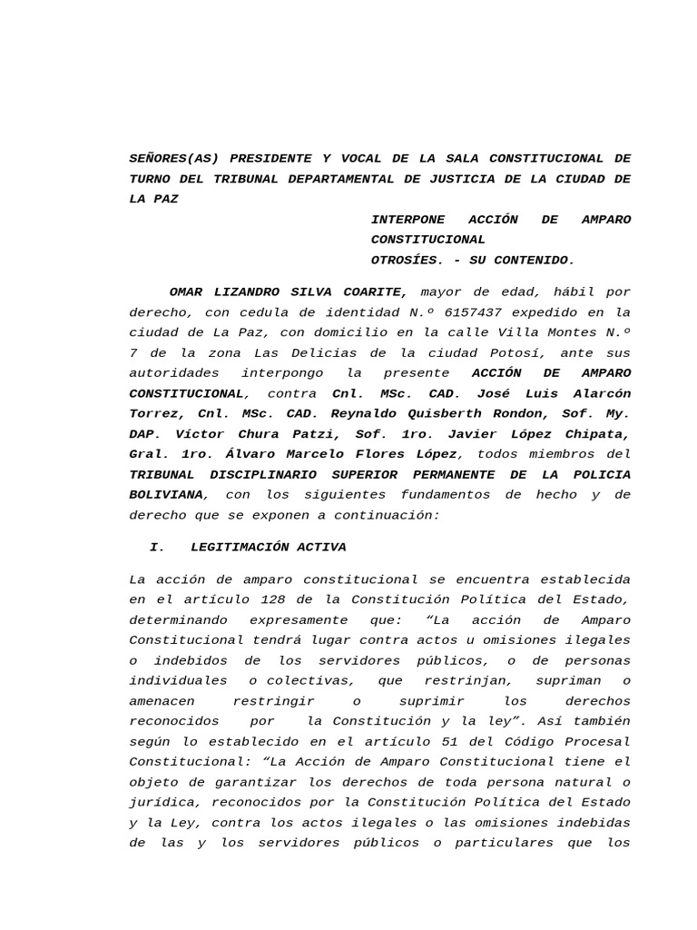 Amparo Silva | PDF | Debido al proceso | Caso de ley