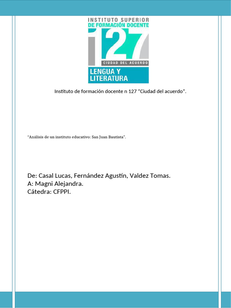 TP Isjb Final | PDF | Enseñando | Maestros