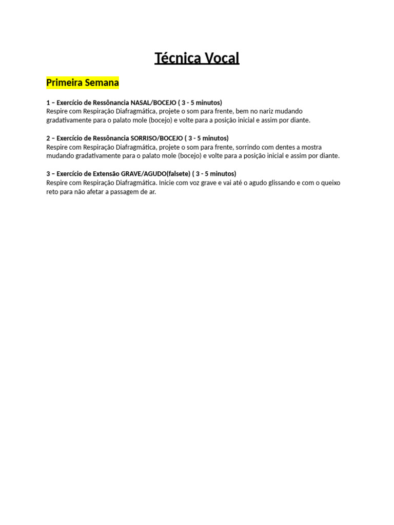 Tecnica Vocal | PDF