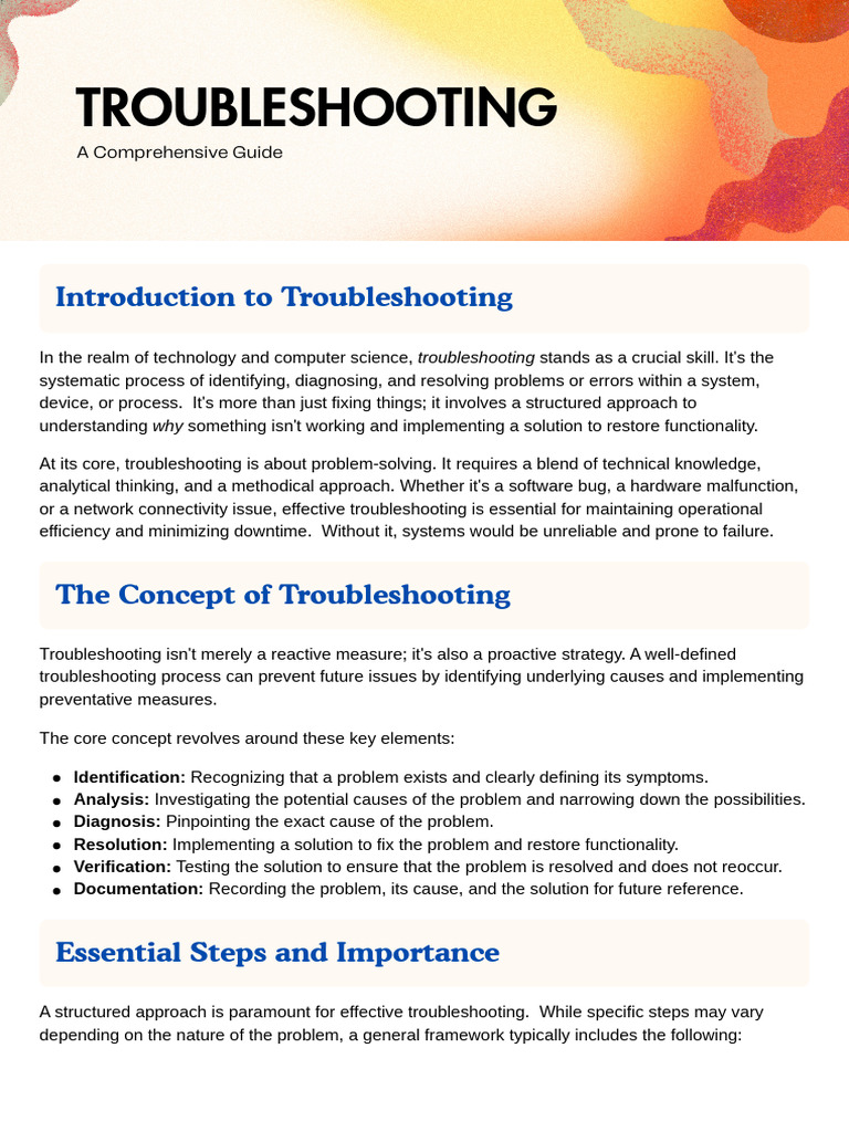 Troubleshooting 20260110 180736 ٠٠٠٠ | PDF | Troubleshooting | Computing