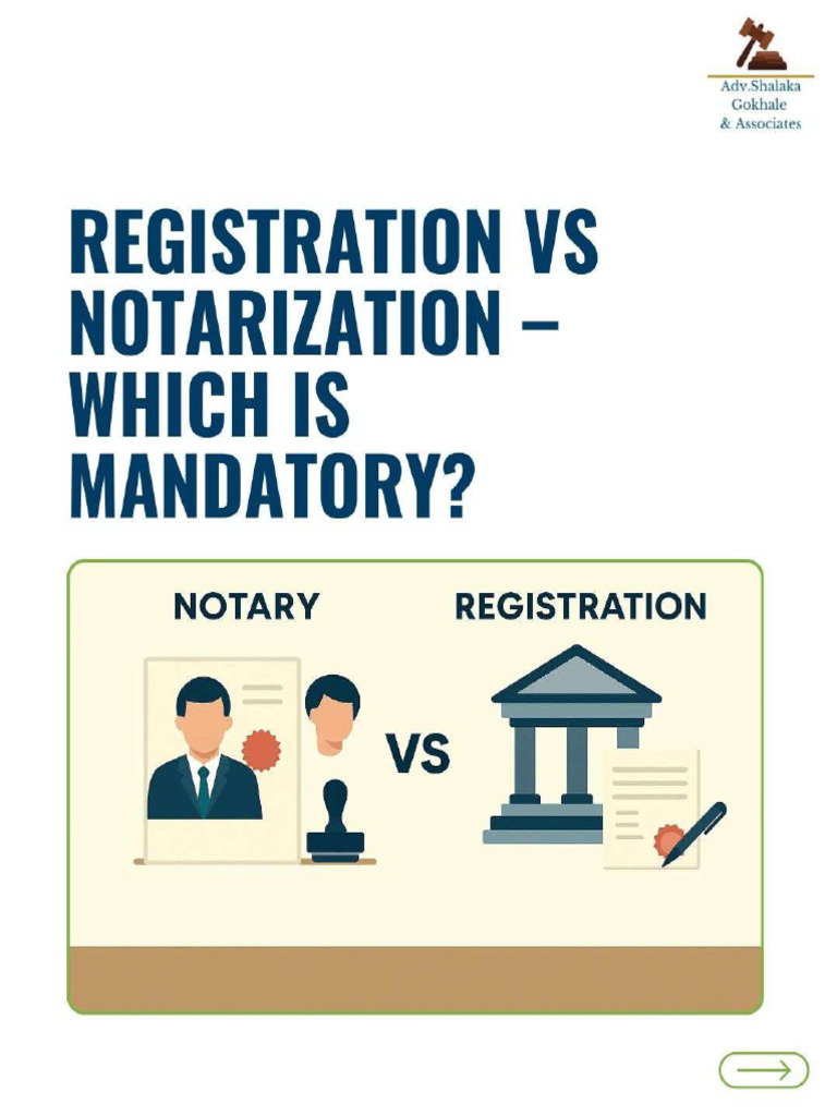 Registration Vs Notarization Which Is Mandatory 1769796107 | PDF