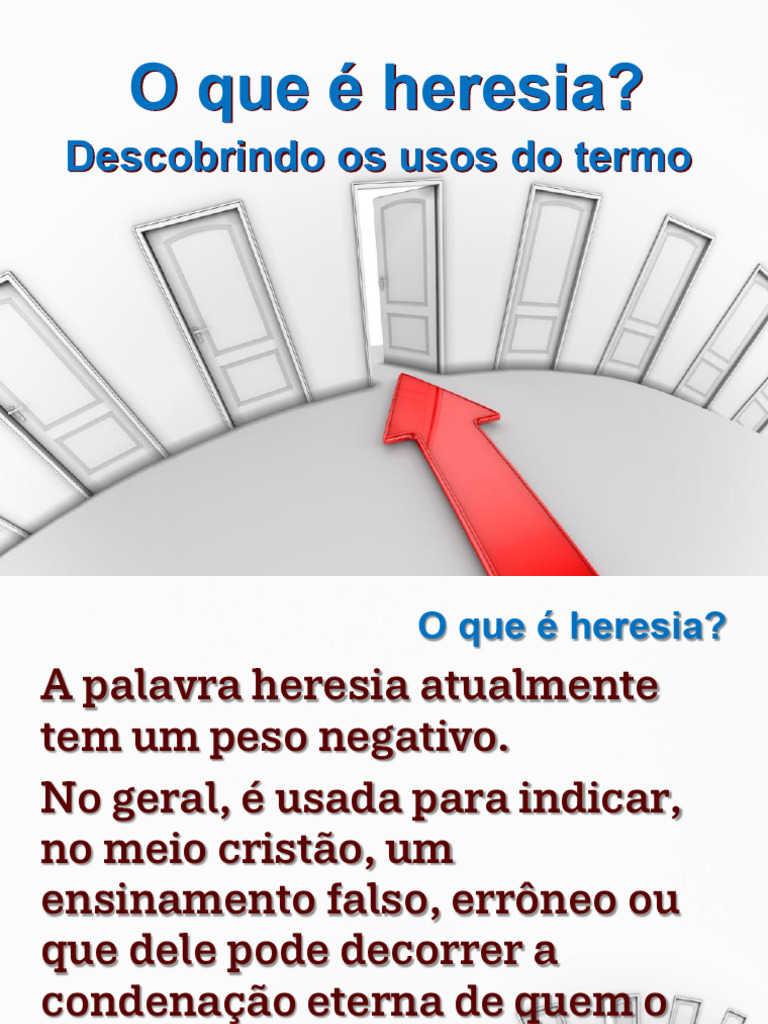 O que é heresia | PDF | Heresia | Igreja cristã
