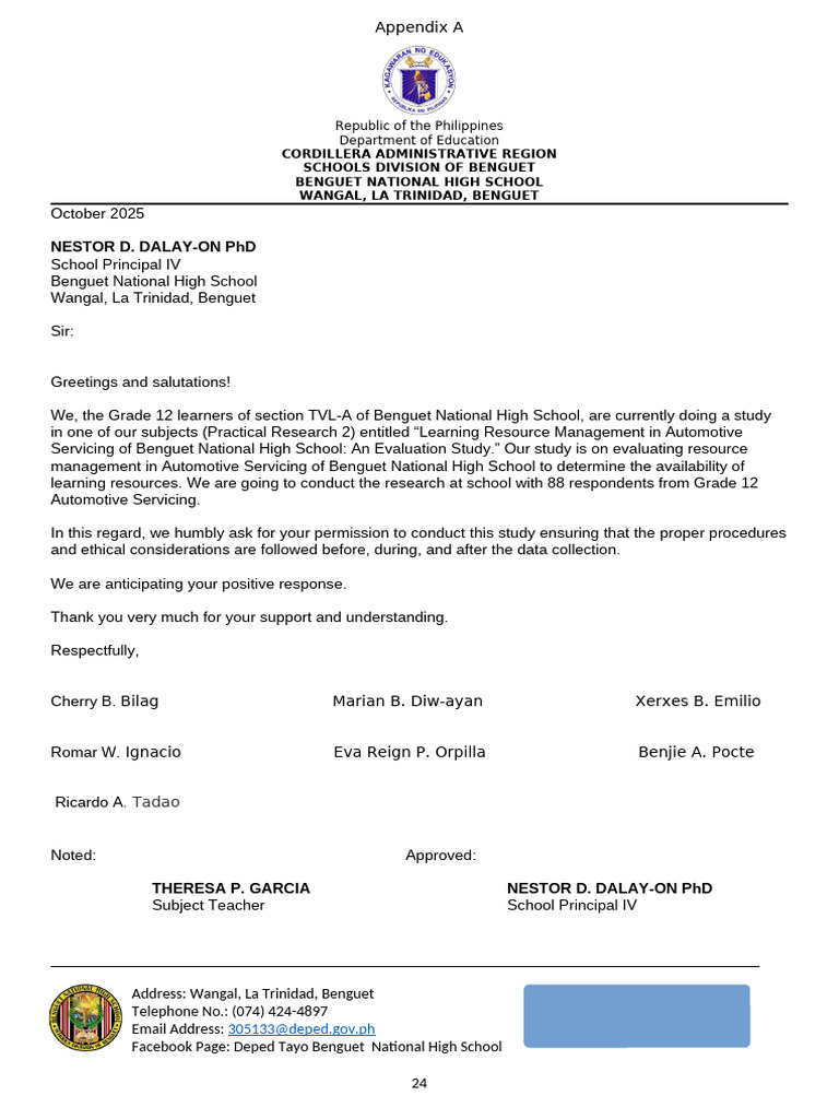 Letter To The Principal 3.1 | PDF