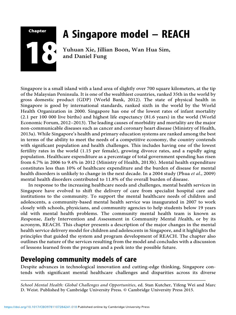 A Singapore Model Reach | PDF | Mental Health | Psychiatry
