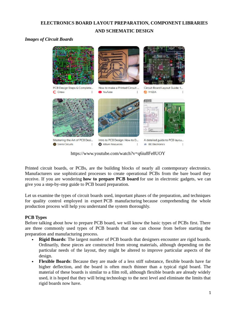 (B) ..Electronics Board Layout Preparation, Component Libraries and ...