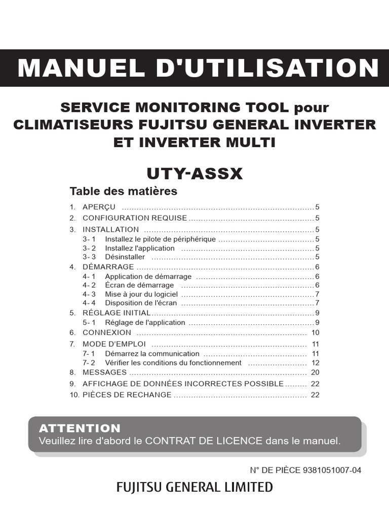 Notice d'utilisation - G-UTY-ASSX | PDF | Connectique | Logiciel