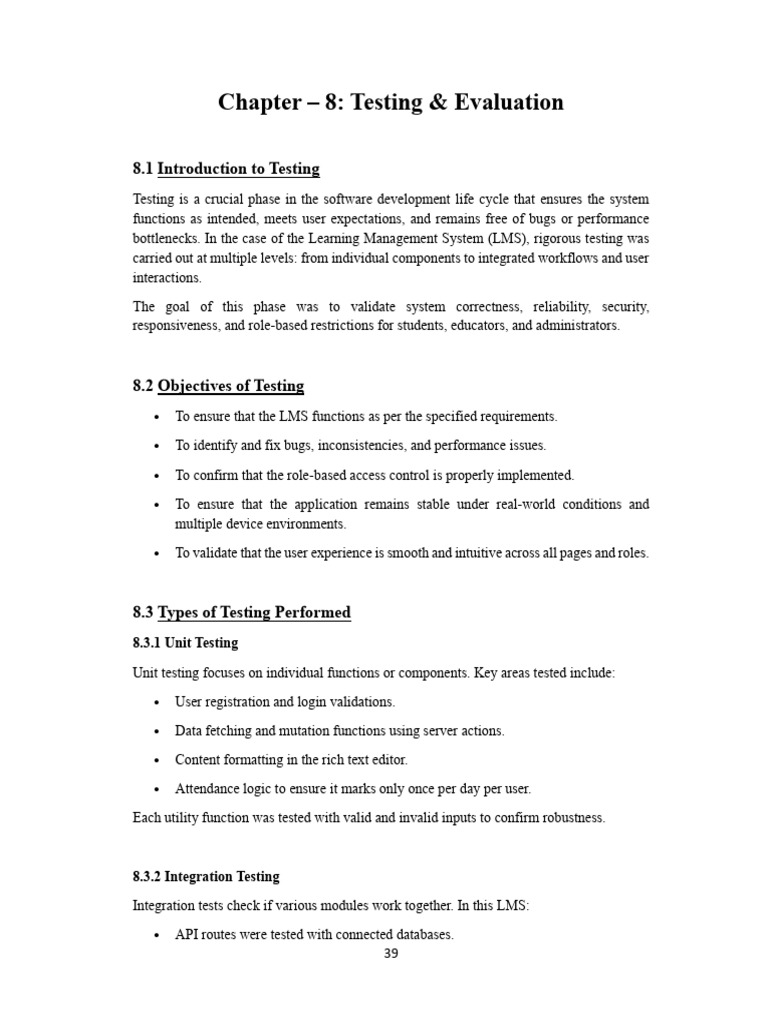 Learning Management System 48 63 | PDF | Software Testing | Unit Testing
