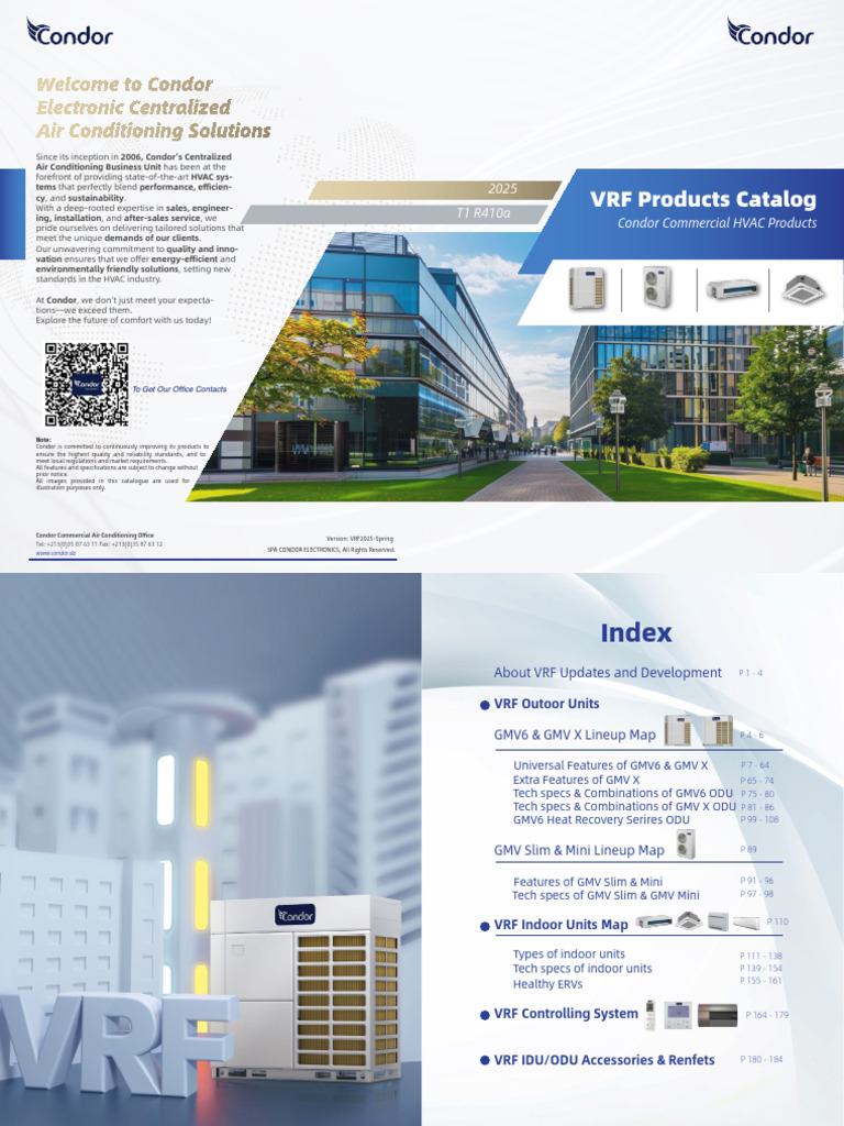 Condor CAC Catalog VRF System V2025 Spring Compressed | PDF | Heat Pump ...