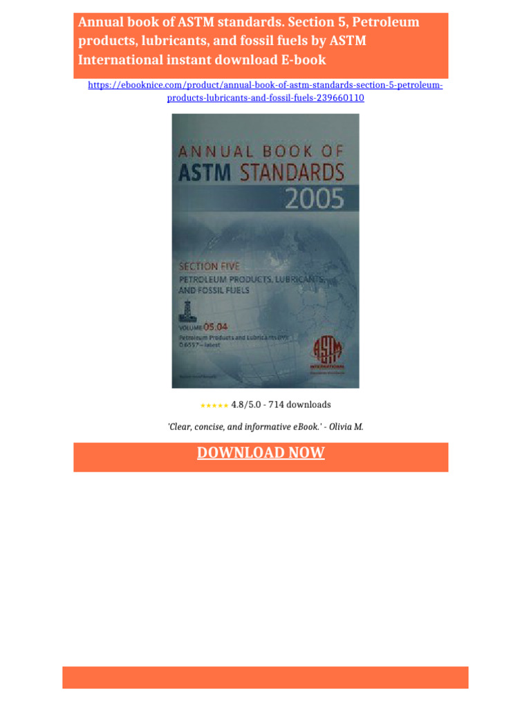 Annual book of ASTM standards. Section 5, Petroleum products ...