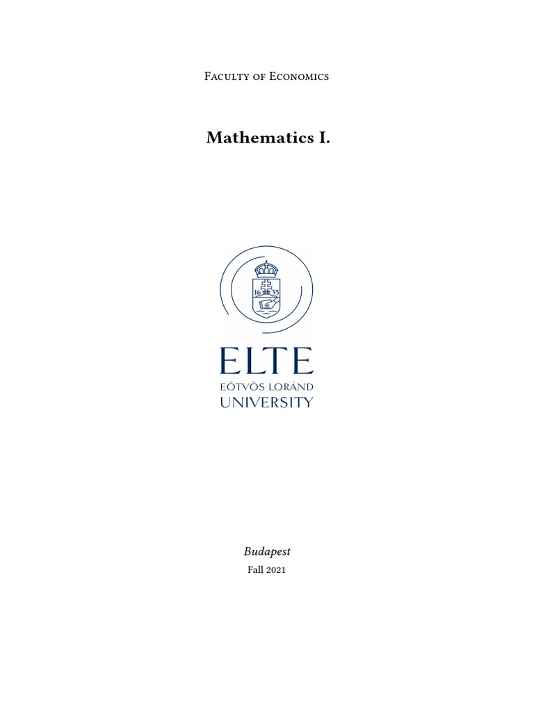 ELTE GTK Matematika | PDF | Matrix (Mathematics) | Linear Map