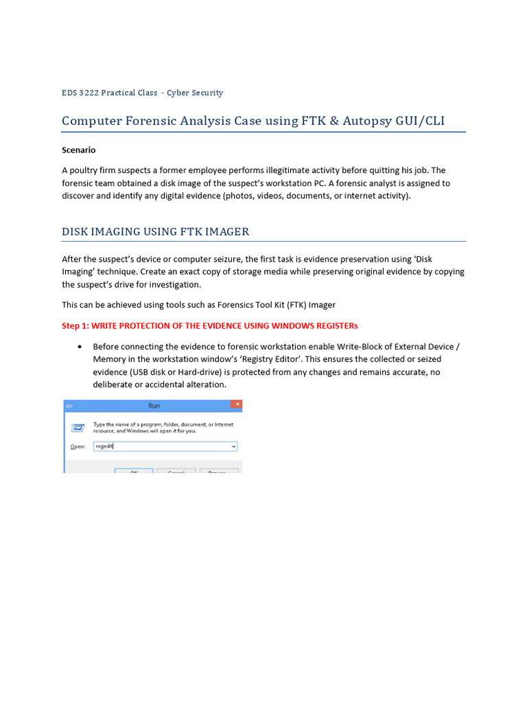 Steps For WindowsAutopsy Forensic Analysis. Short | PDF | Computer ...