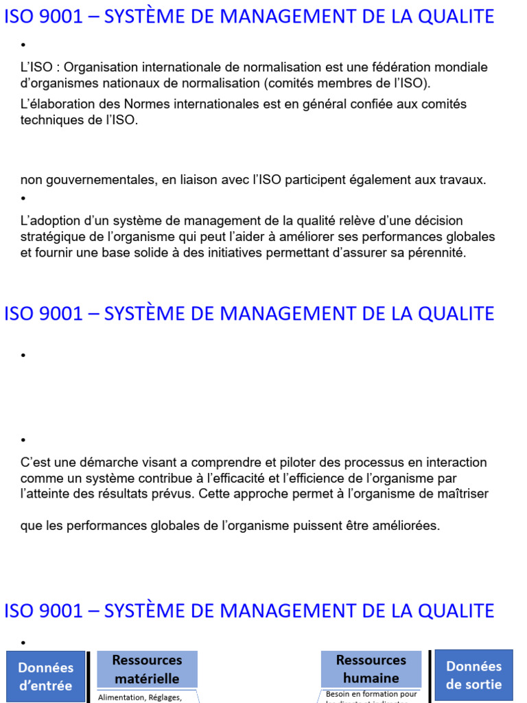 Iso 9001 Part 1 | PDF | Management de la qualité | Système de ...