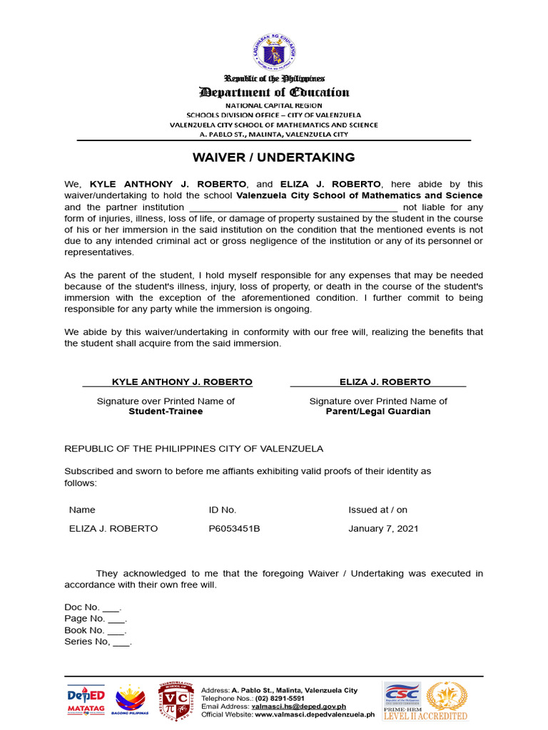 Work Immersion Files | PDF