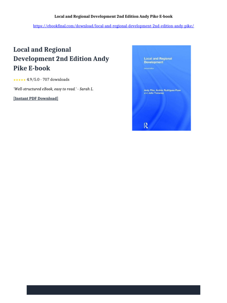 Local and Regional Development 2nd Edition Andy Pike ebook extended ...