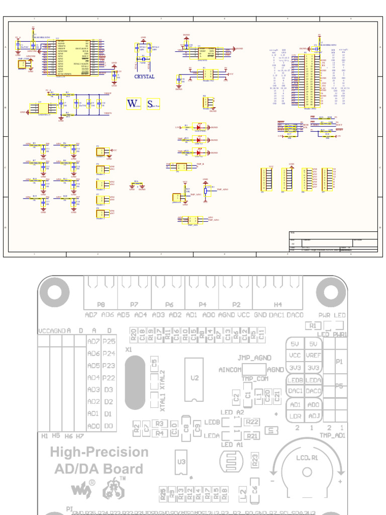 Esquema High Precision AD DA Board | PDF