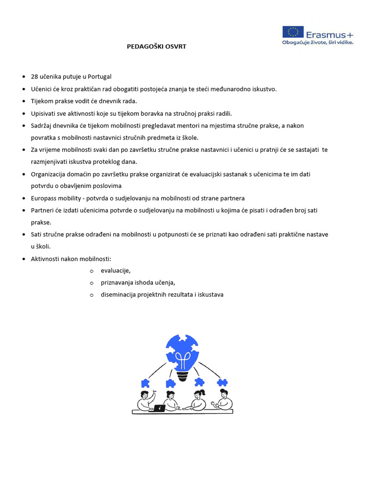 Pedagoški Osvrt I Pravila Na Praksi | PDF
