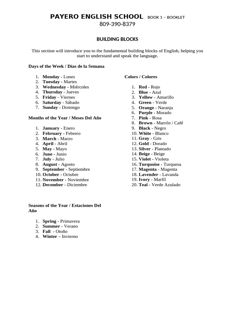 Book 1 - Booklet | PDF