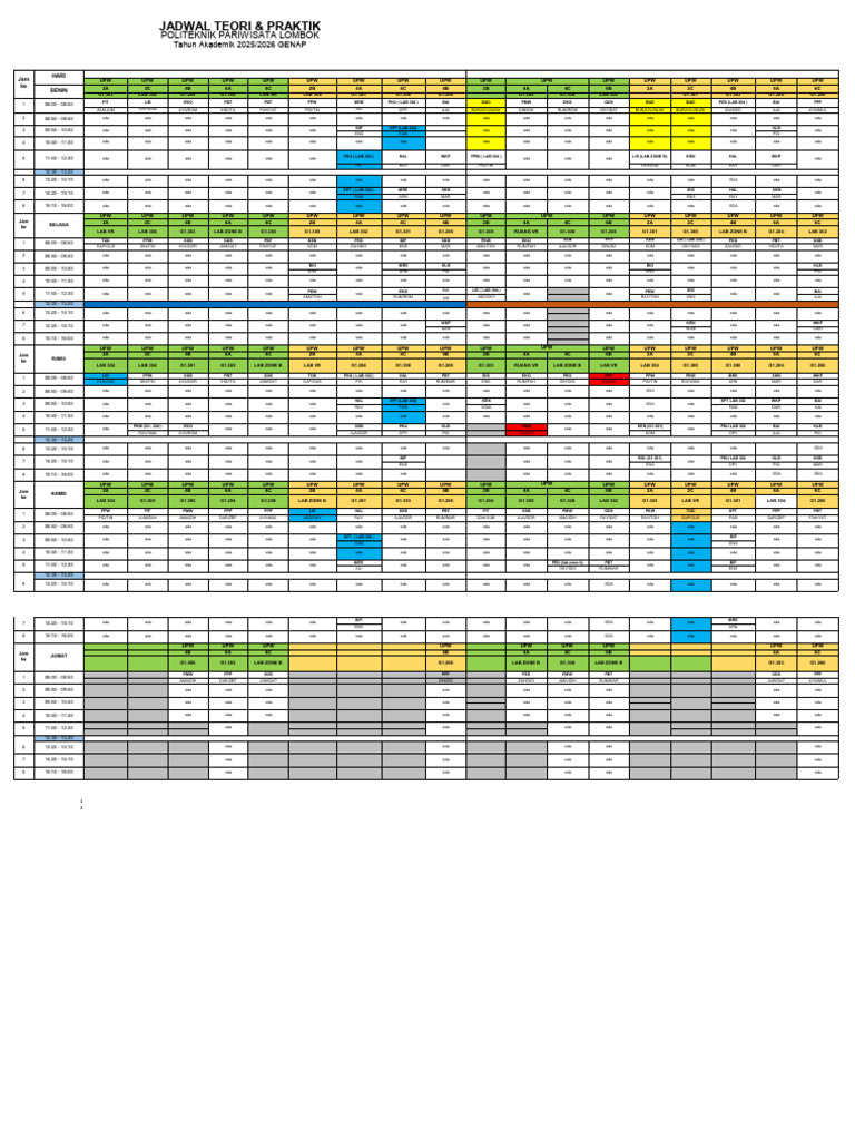 Jadwal Upw | PDF