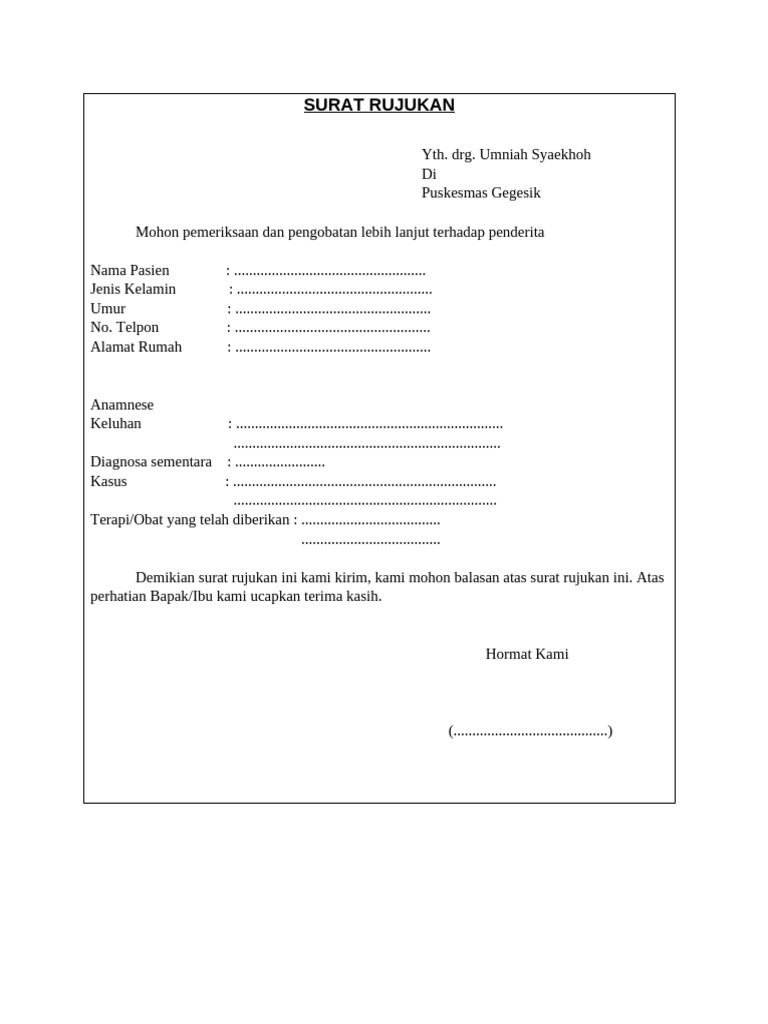 Surat Rujukan Umum | PDF